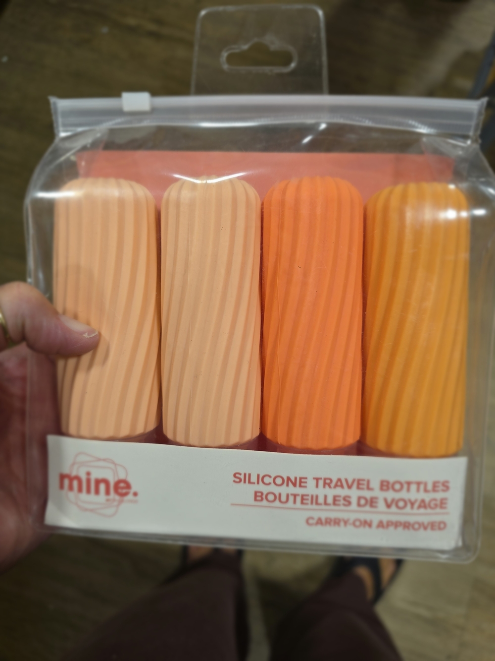 mine Silicone Travel Bottles - Peach, Coral & Orange Set